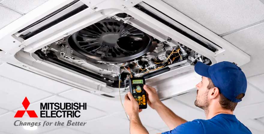 Reparación de Aire Acondicionado de Cassette Mitsubishi en Madrid 